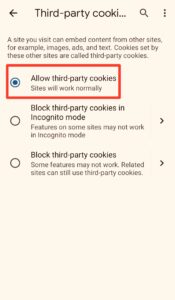 Twitter autologout fix by enabling cookies 