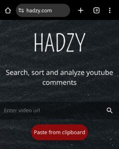 Hadzy , YT comment finder tool 