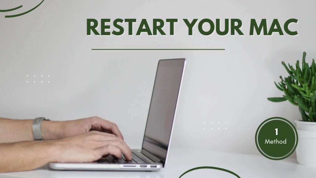 Restart your Mac to fix ESC key not working on Mac